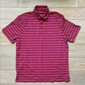 Men's Tommy Bahama IslandZone Striped Polo Shirt - Red, Blue, Pink - Size Small